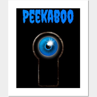 Peekaboo Spooky Halloween Design Posters and Art